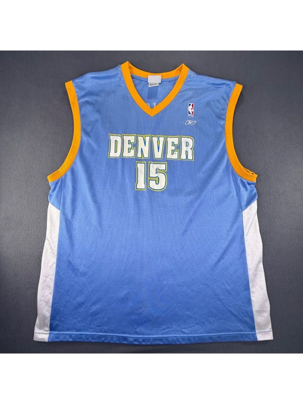 VTG Reebok Denver Nuggets Carmelo Anthony Blue Mens 2XL Basketball Jersey